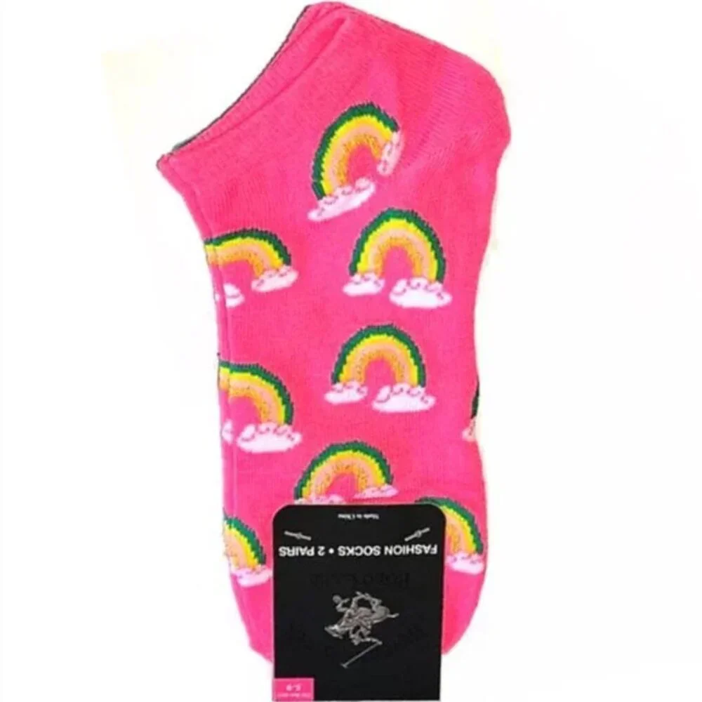Rainbows & Polka Dot Socks
